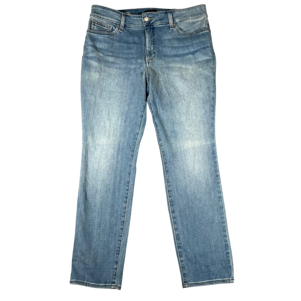 NYDJ Alina Ankle Jeans Womens 14 Light Wash Slim Fit Lift Tuck Denim Blue